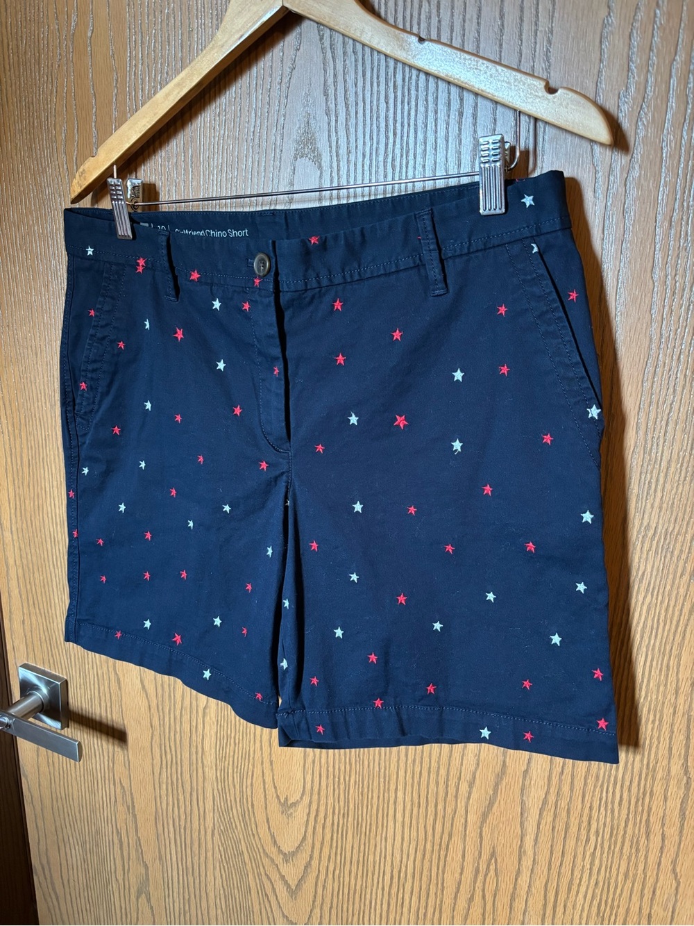 Women’s Navy Star-Print Cotton Shorts
